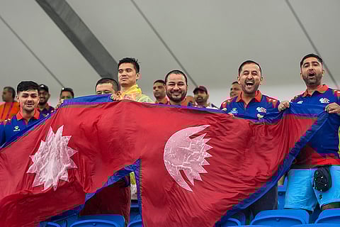 Nepal supporters ahead of Sri Lanka vs Nepal match
